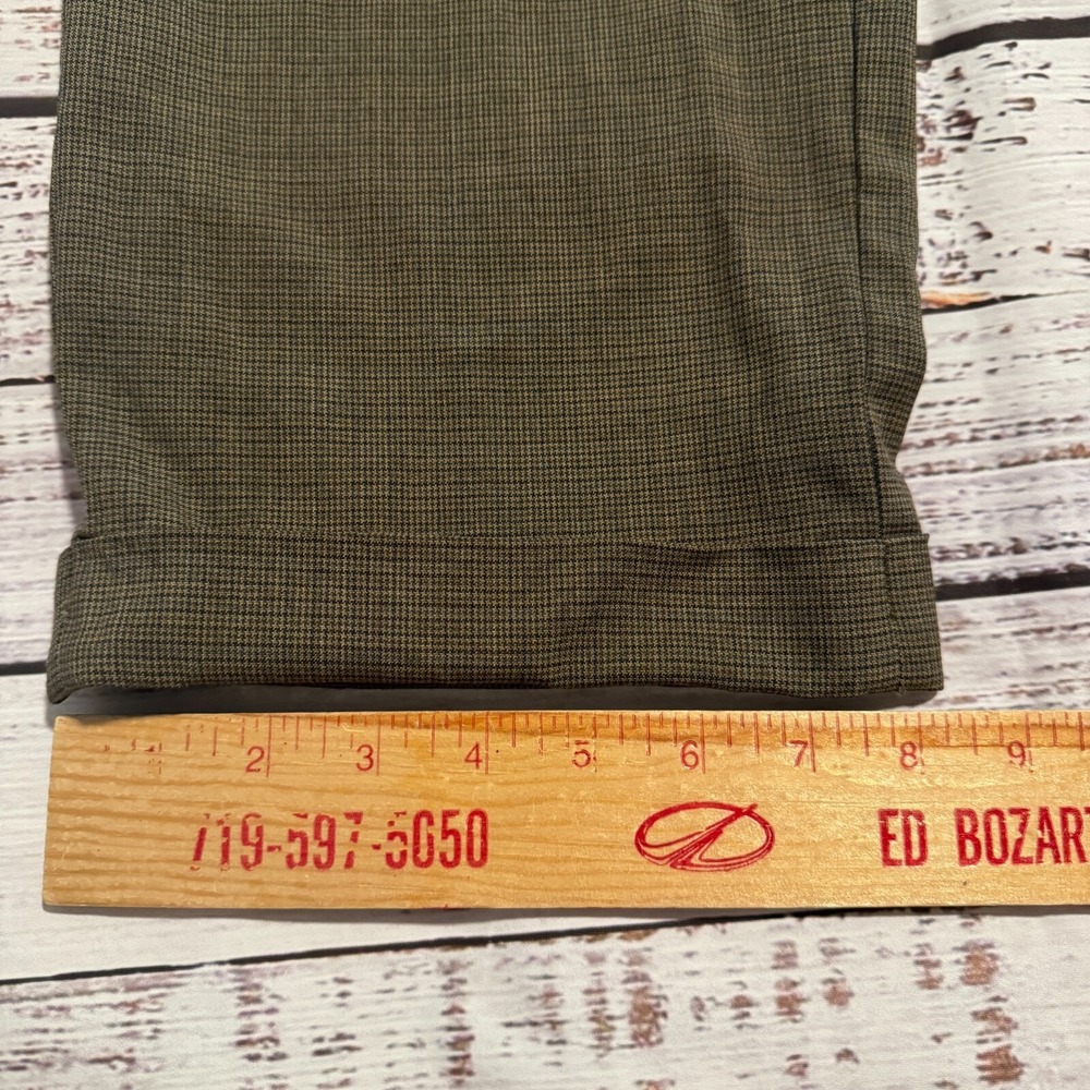 VTG Tommy Hilfiger Dress Pants Brown Green‎ Cuffed Men's Size 36x34 (Fits 34x30) - Picture 13 of 16